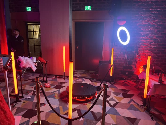 360 video booth pa julfest i Ellery Beach House Lidingö